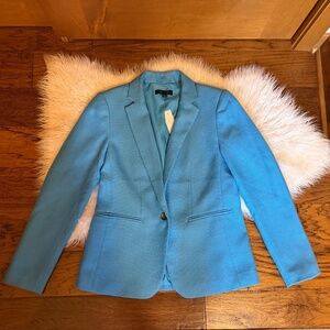 NWT's Ann Taylor Mystic Blue Honeycomb Textured Blazer